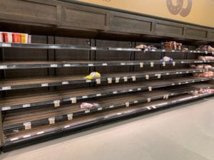 empty shelves demonstrate a lack of submission