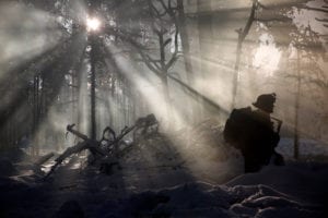 Walkin' in a Winter Wonderland<br /> A Marine participates in a field training exercise during Exercise Iron Sword 16 in Rukla Training Area, Lithuania, Nov. 29, 2016. Iron Sword is an annual, multinational defense exercise involving 11 NATO allies training to increase combined infantry capabilities and forge relationships.<br /> (U.S. Marine Corps photo by Sgt. Kirstin Merrimarahajara)