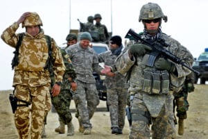 Pfc. Brian Jackson pulls security as members of Provincial Reconstruction Team Zabul and ISAF forces return from the Shamulzai District Center, Feb. 2. The PRT traveled to Shamulzai to meet with Afghan forces and discuss district issues with the new District Gov. Haji Faisal Bari. (U.S. Air Force photo/Staff Sgt. Brian Ferguson)(Released)