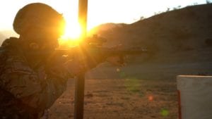 An American competitor goes through critical task day one lane during Fuerzas Comando 2019, Santiago, Chile, June 18, 2019.<br /> Competitors refine their tactical and technical skills during competition. Fuerzas<br /> Comando increases interoperability, cooperation and trust among Special<br /> Operations Forces in the region.